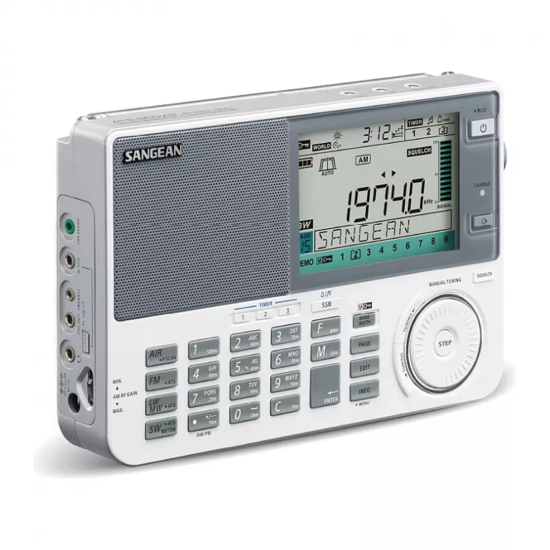 Przenośne radio Sangean ATS-909 X2 — białe — cyfrowe strojenie AM FM SW