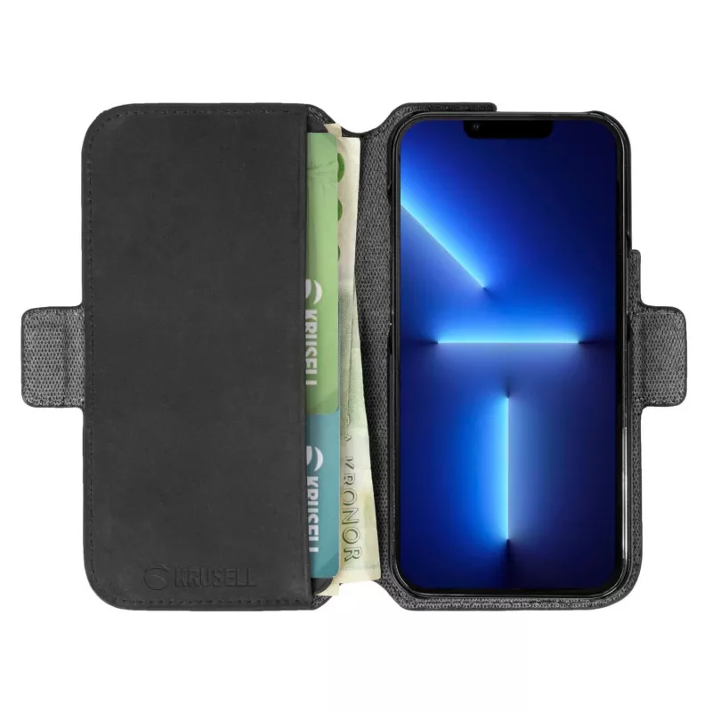 Etui portfelowe Krusell 62396 do iPhone 13 Pro Max 17 cm czarne