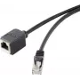 Przedłużacz Ethernet Renkforce 1464707 RJ45 Cat 5e 1 m Czarny