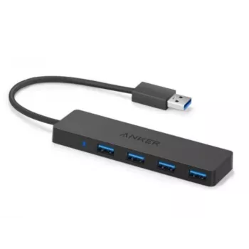 Koncentrator USB Anker Innovations A7516016 USB 3.2 Gen 1 Typ-A 5000 Mbit/s Czarny