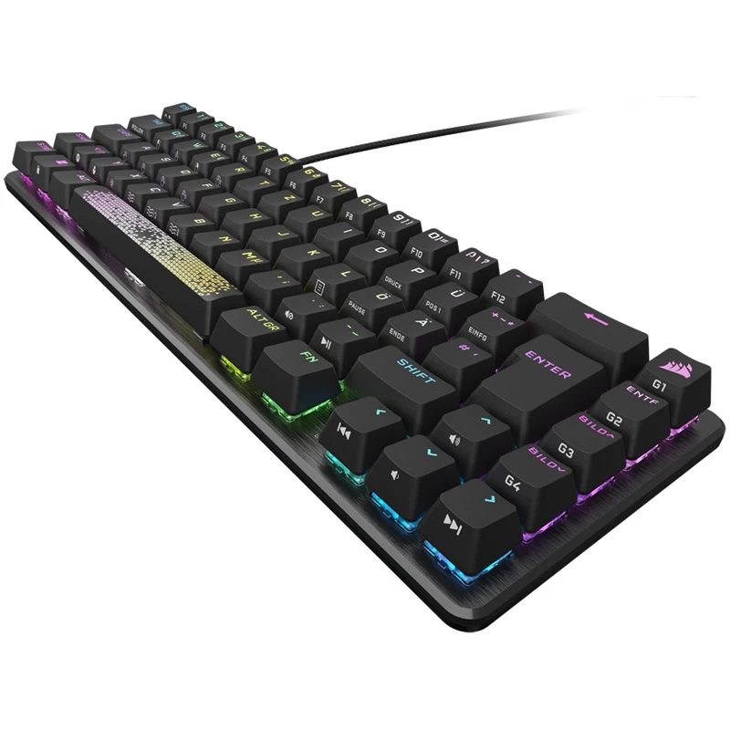 Klawiatura Corsair K65 PRO MINI do gier, USB, QWERTZ, niemiecka, czarna
