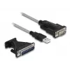 DeLOCK Adapter USB 2.0 Typ-A na szeregowy RS-232 D-Sub 9 + D-Sub 25