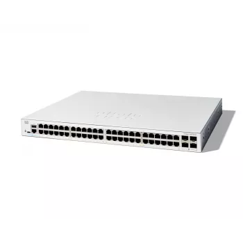 Cisco Catalyst 1300-48T-4G Managed Switch, 48 Port GE, 4x1GE SFP, Ograniczona ochrona na całe życie (C1300-48T-4G)