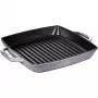 Patelnia grillowa Staub 40511-684-0 kwadratowa 28 cm, kompatybilna z indukcją, grafitowo-szary