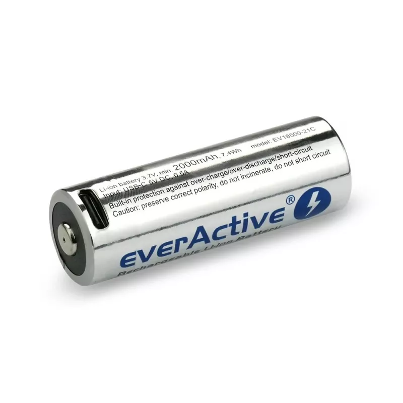 Bateria ogniwo 18500 3,7V Li-ion 2100mAh z ładowaniem przez USB-C