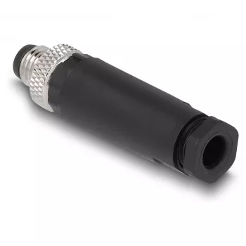 DeLOCK M8 Connector A-coded 3 pin male screw connection Czarny