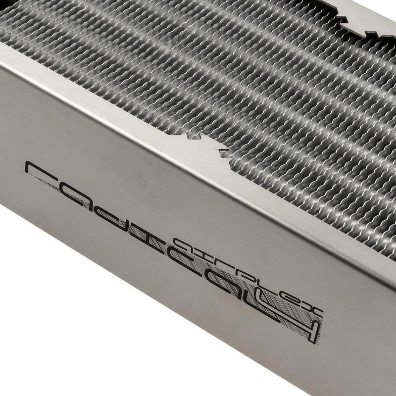 Chłodnica Aqua-Computer airplex radical 4/480 — Aluminium/Miedź/Stal nierdzewna, 520×140×73 mm
