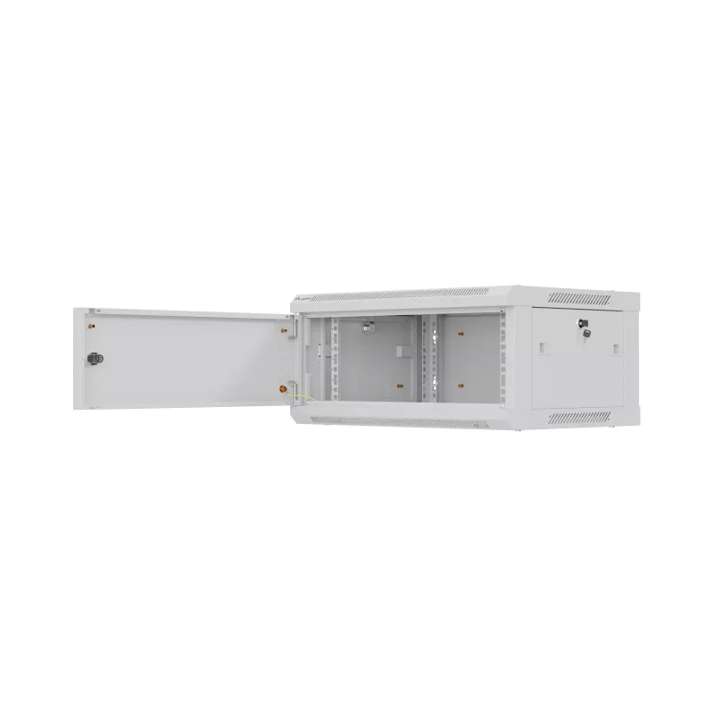 Szafa instalacyjna wisząca 19 cali LANBERG WF01-6404-00S 4U 600×450 mm, szara