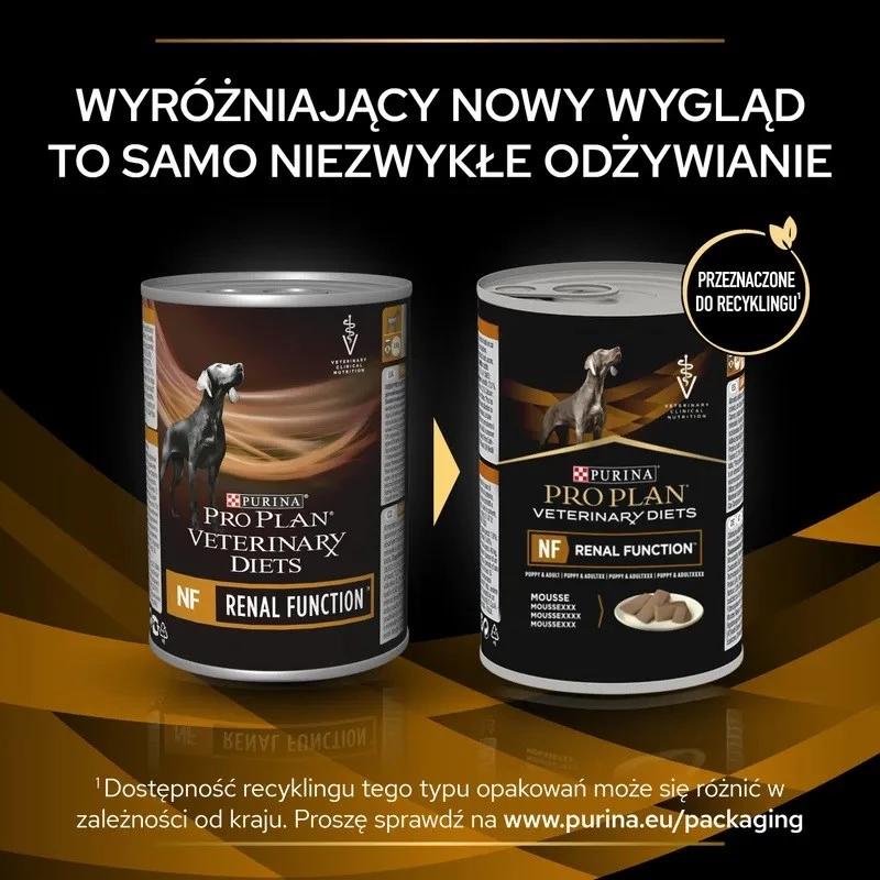 Mokra karma dla psa PURINA Pro Plan Veterinary Diets NF Renal Function terapeutyczna, wieprzowina, puszka 400 g