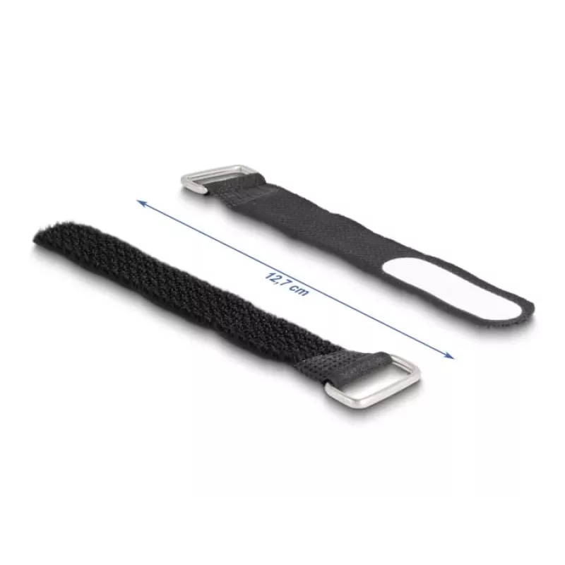 Opaska zaciskowa DeLOCK 19603 na rzep w kolorze czarnym 127x20mm 5szt.