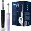 Oral-B Vitality Pro D103 Duo, Elektrische Zahnbürste schwarz/lila, Black/Lilac Violet, inkl. 2. Handstück