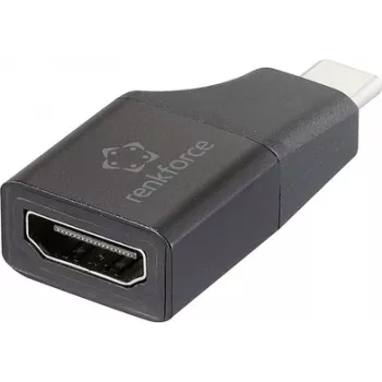 Renkforce RF-6418168 Adapter USB-C® / HDMI [1x wtyk USB-C® – 1x gniazdo HDMI] Czarny (RF-6418168)