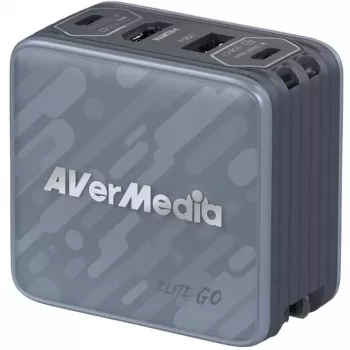 AVerMedia GC313Pro Uniwersalna czarna ładowarka sieciowa AC z szybkim ładowaniem do użytku wewnętrznego
