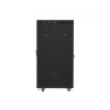 Szafa rack 19 27U 600x800 czarna, drzwi perforowane LCD (płaski montaż)