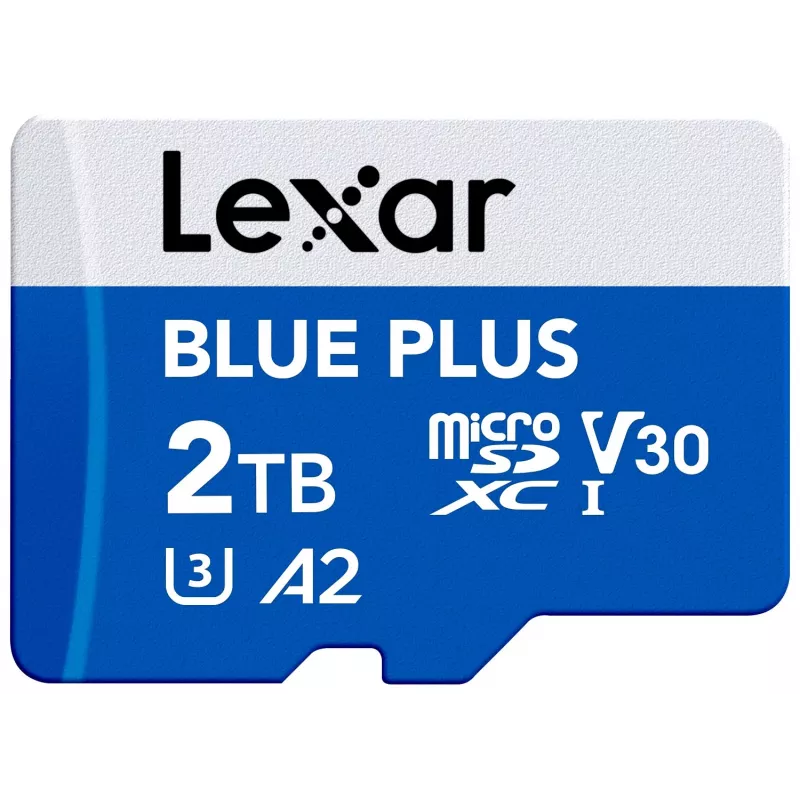 Karta pamięci MicroSDXC Lexar niebieski PLUS 2 TB UHS‑I, 170 MB/s, U3 V30, wodoodporna