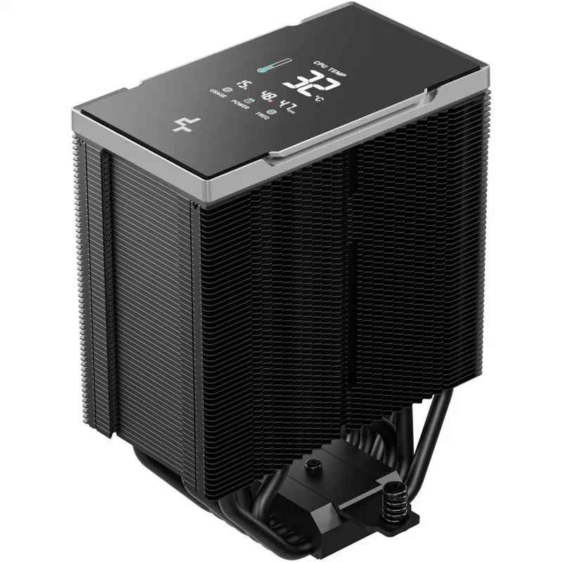 Chłodzenie powietrzne DeepCool AK700 Digital NYX, wentylator 120 mm, maks. ciśnienie powietrza 5,13 mmH2O, 98×126×157 mm, czarny