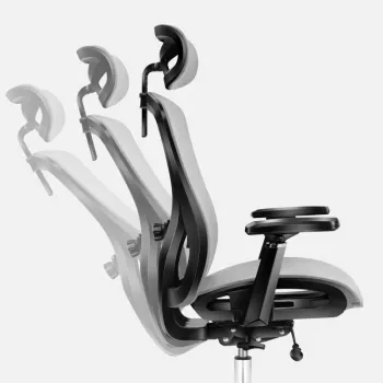Fotel obrotowy mark adler Expert 5.3 szara siatka — ergonomiczny, regulowana wysokość, podparcie lędźwiowe, zagłówek, podłokietniki