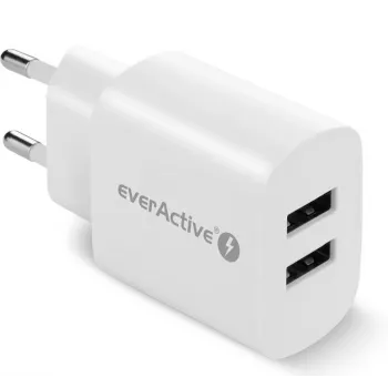 ŁADOWARKA SIECIOWA 2X USB 2,4A 12W BIAŁA