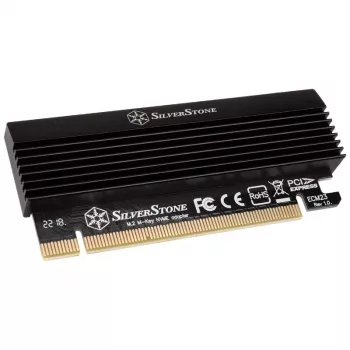 Adapter M.2 PCIe x4 z chłodzeniem SILVERSTONE SST-ECM23 — M.2 NVMe na PCIe x4 (z aktywnym chłodzeniem)