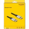 Kabel DisplayPort DeLOCK 16K 60 Hz 2 m srebrny metal
