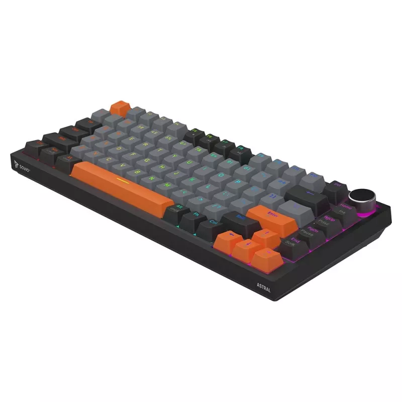 Klawiatura gamingowa Savio ASTRAL BLACK JADE 3 KOLORY USB QWERTY US International