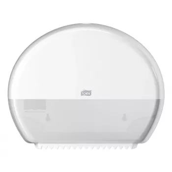 Dozownik ręczników papierowych Tork Mini Jumbo Roll 132×345×275 mm, biały, MPN 555000