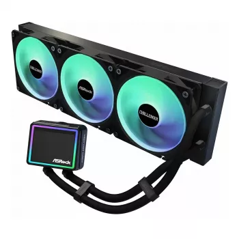 Chłodzenie CPU ASRock Challenger 360 Digital ARGB Czarny — 360 mm AiO ciecz, podświetlenie ARGB, wentylatory na chłodnicy