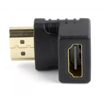 Zmieniacz płci HDMI GEMBIRD A-HDMI90-FML, HDMI na HDMI, adapter kątowy 90°, czarny