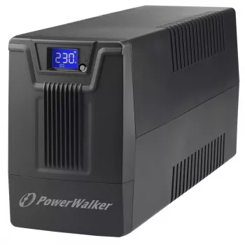 Zasilacz awaryjny UPS PowerWalker VI 800 SCL FR — Line‑Interactive UPS 0.8 kVA (480 W), 2 gniazda typu E, USB, RJ-45/RJ-11, bateria 12V 9Ah, wieża, czarny