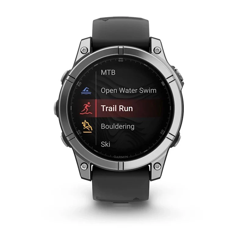 Garmin Fenix E 3.3 cm (1.3) AMOLED 47 mm Cyfrowy 416 × 416 pikseli Ekran dotykowy Stal nierdzewna Wi-Fi GPS (satelitarny)