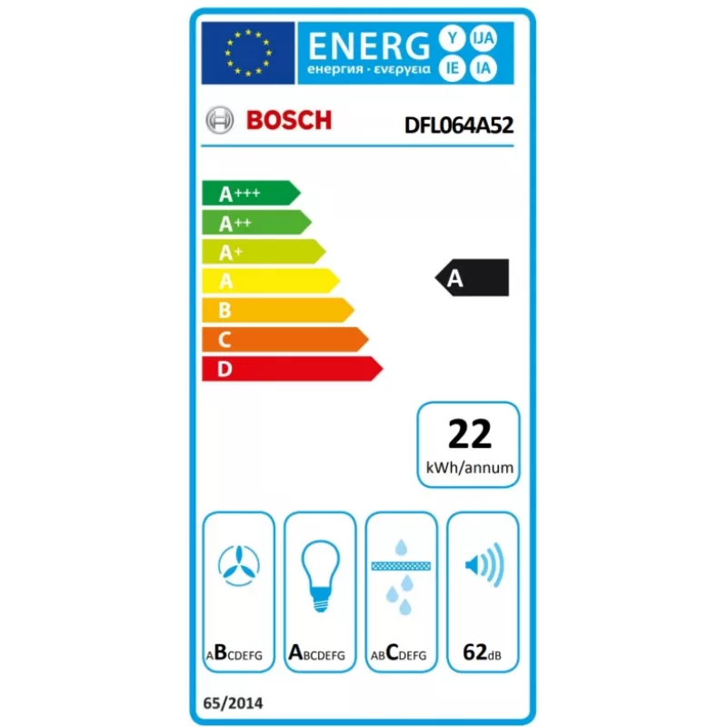 Okap Bosch Serie 4 DFL064A52 do zabudowy (wysuwany) Stal nierdzewna 271 m³/h