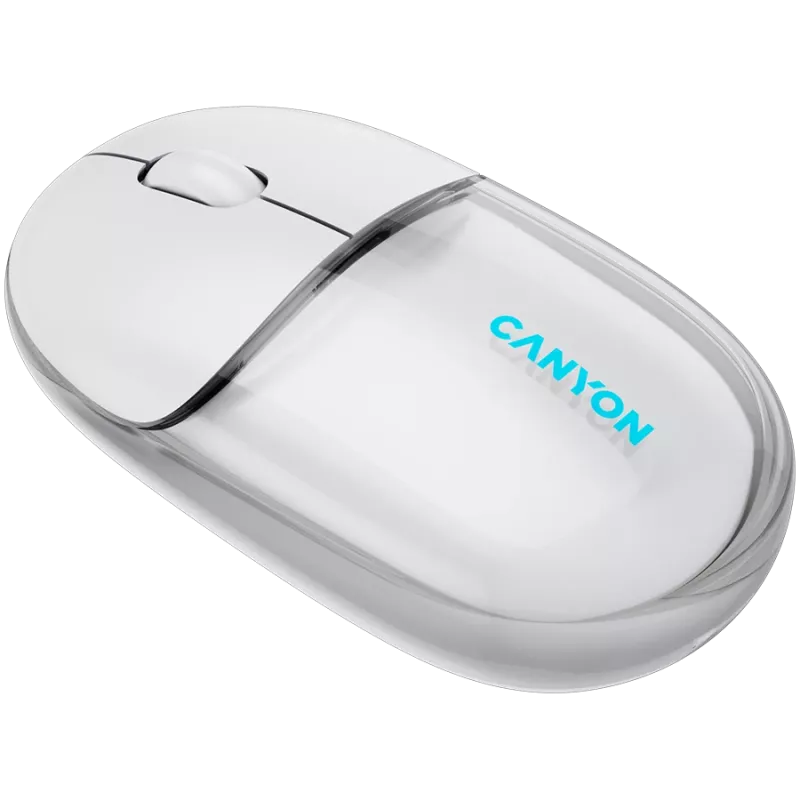 Mysz CANYON OnClick 24 BT/bezprzewodowa przezroczysta/biała