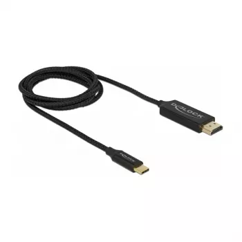 Przejściówka wideo DeLOCK 84904 USB Type-C na HDMI 1m Czarny