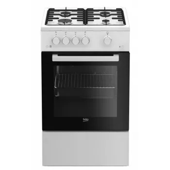 Kuchenka Beko FSG52020FW Kuchenka wolnostojąca Gazowa Czarny, Biały