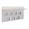 Wieszak ścienny Top e shop WIESZAK 2F BIEL MAT, płyta wiórowa, 7 haczyków, 700×200×400 mm
