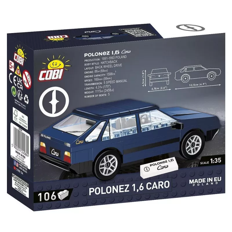 Cobi Polonez 1,6 Caro model kit — skala/model nieokreślony, plastikowy zestaw konstrukcyjny, MPN 24589