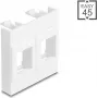 Ramka modułu płyty ściennej DELOCK Easy 45, 2 uchwyty keystone, 45×45 mm