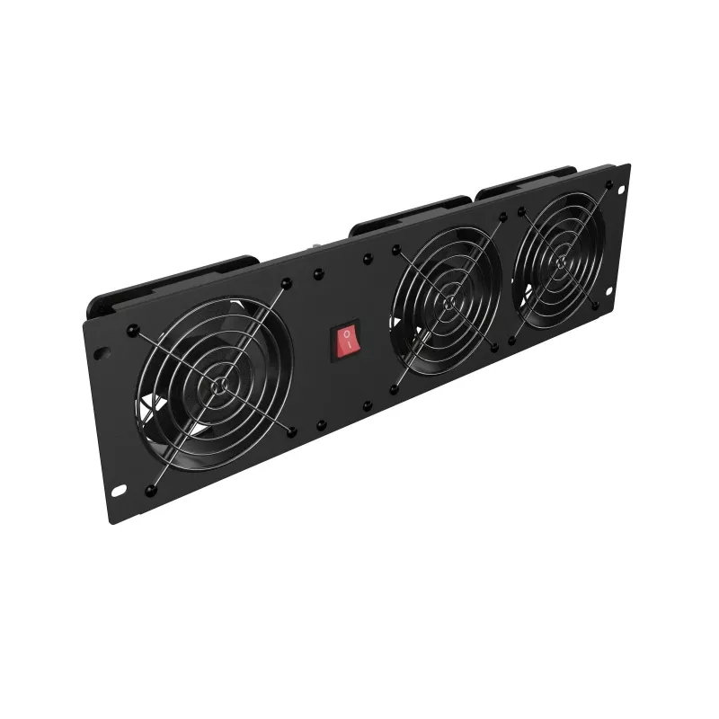 Panel wentylacyjny LANBERG AK-1506-B 19 cali z 3 wentylatorami 230V czarny