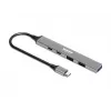 USB Hub Port Designs 900163 Type-C 5000 Mbit/s Srebrny