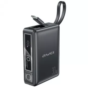 Powerbank 10000mAh 30W P87K Zintegrowany USB-C