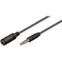 Wentronic Goobay Przedłużacz jack 3,5 mm, czarny, 0,5 m – wtyk jack 3,5 mm (4-stykowy, stereo) > gniazdo jack 3,5 mm (4-stykowe, stereo) (62476)