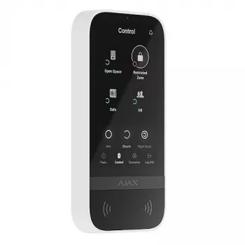 Klawiatura Ajax KeyPad TouchScreen RF Biała Zasilana Bateriami