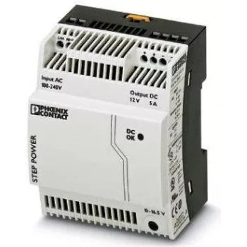 Phoenix Contact STEP-PS/ 1AC/12DC/5 - 100 - 240 V - PC - Niemcy - Czarny - Biały - -25 - 70 °C - -40 - 85 °C (2868583)