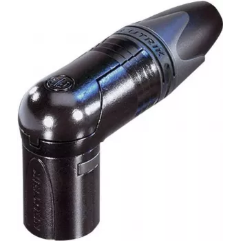 Neutrik XLR-Connector Plug, kątowy Liczba biegunów: 3 Czarny NC3MRX-B 1 szt. (NC3MRX-B)