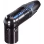 Neutrik XLR-Connector Plug, kątowy Liczba biegunów: 3 Czarny NC3MRX-B 1 szt. (NC3MRX-B)