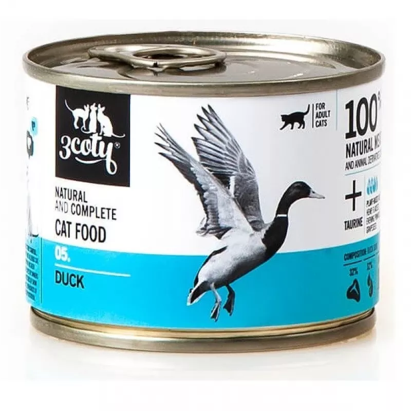 Karma mokra dla kota 3coty Duck 180 g
