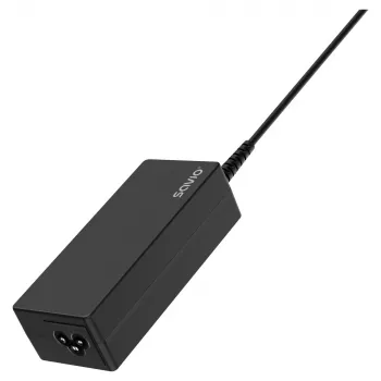 Ładowarka sieciowa SAVIO ZA-01, 65 W USB-C PD 3.0, wejście 100–240 V, jeden port, czarna