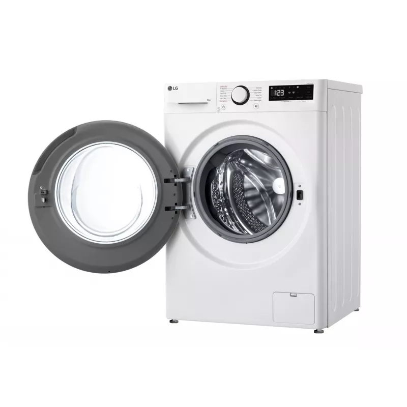 LG | Pralka | F2WR508SWW | Klasa efektywności energetycznej A-10% | Ładowanie od przodu | Wsad 8 kg | 1200 obr./min | Głębokość 47,5 cm | Szerokość 60 cm | Wyświetlacz | LED | Funkcja parowa