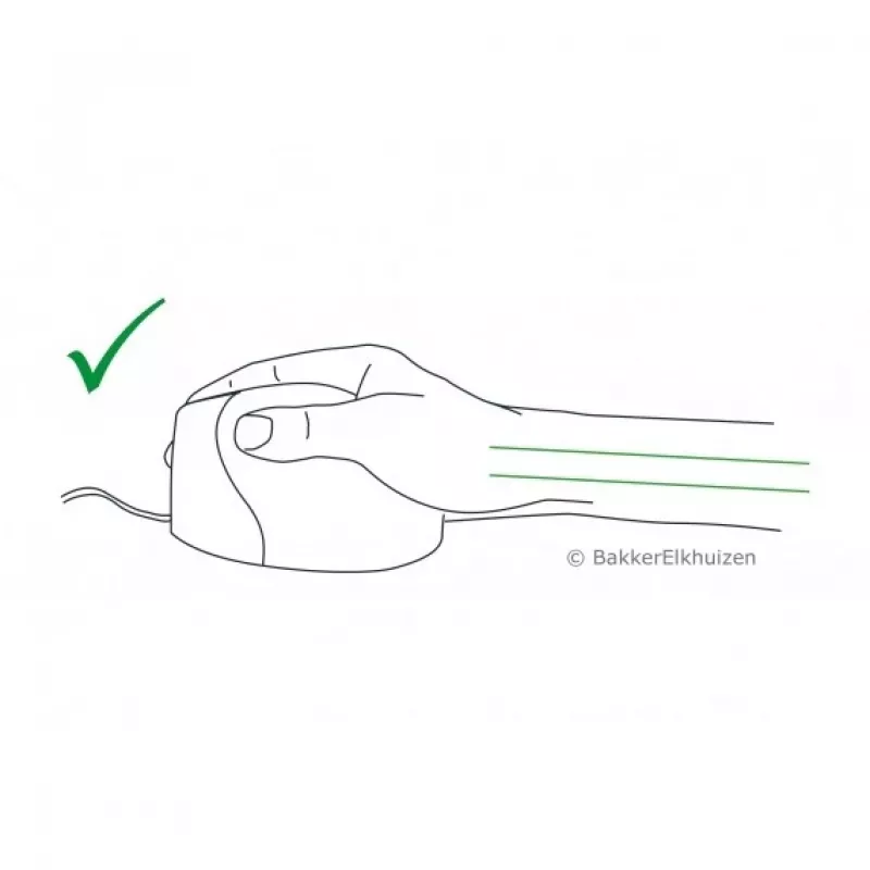 BakkerElkhuizen Evoluent 4 Small Wireless, Prawa ręka, Pionowa konstrukcja, Laser, RF Wireless, 2600 DPI, Czarny, Brązowy