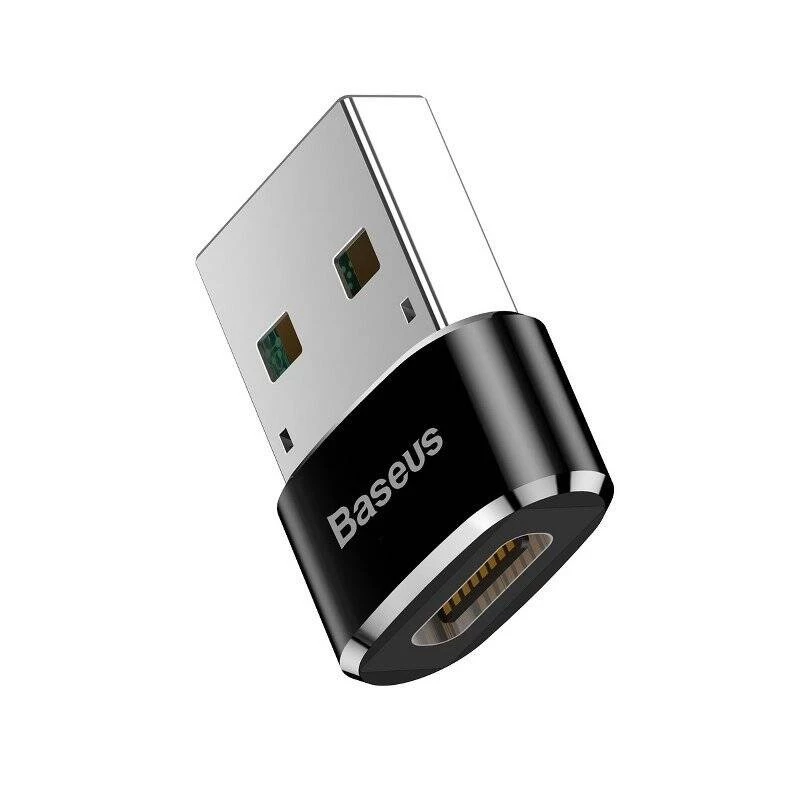 Baseus Adapter USB męski na Type-C żeński Czarny